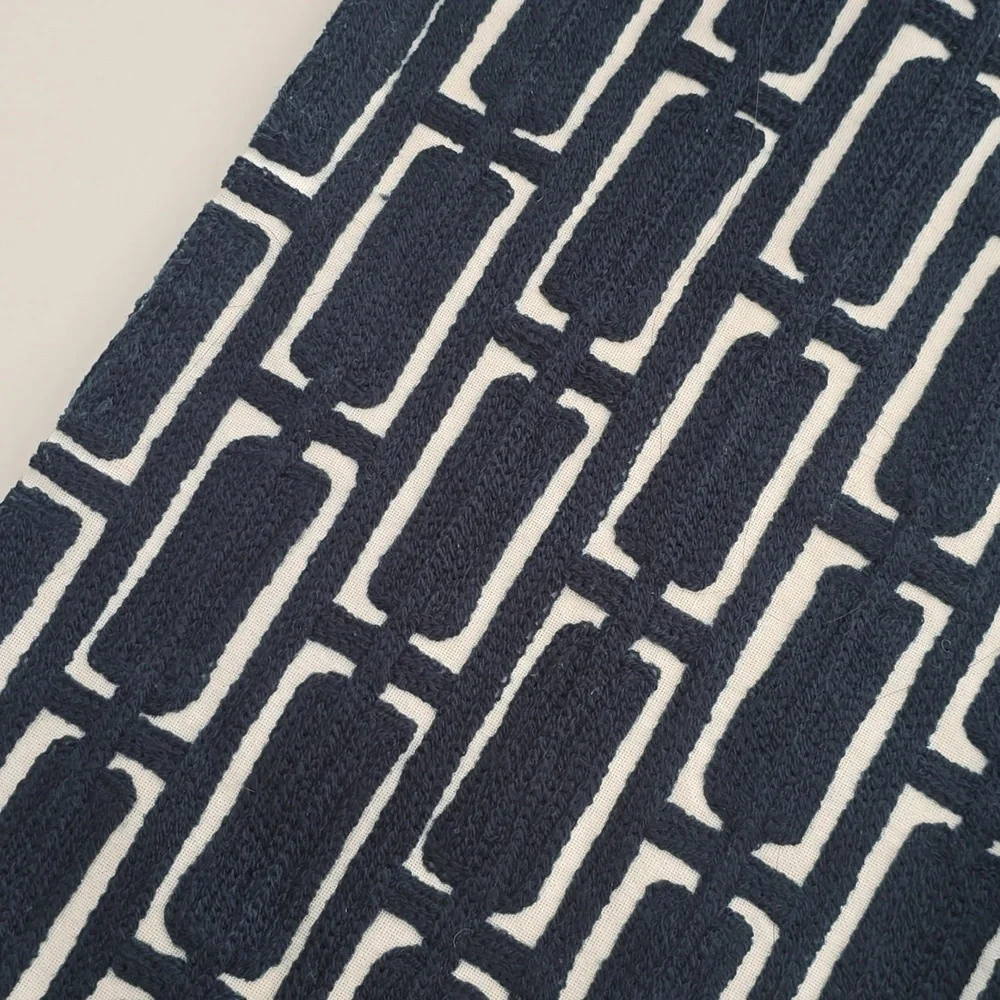NWT WEST ELM Mid-Century Crewel Bracket Geo Pillow Cover, Size 20
